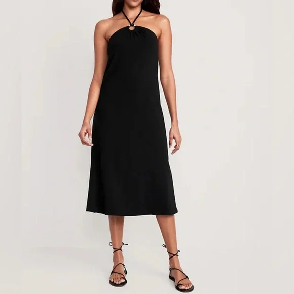 Old Navy | Dresses | Old Navy Women Slubknit Halter Midi Dress Size S |  Poshmark
